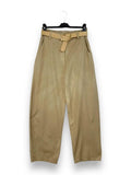 LOVEme Pantalone barrel in cotone con elastico retro vita