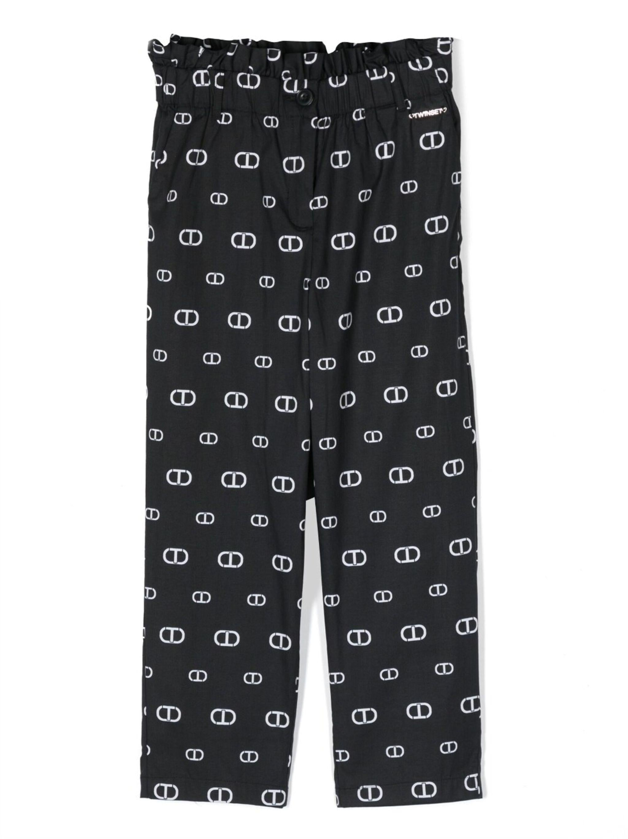 PANTALONE SLOUCKY IN POPELINE ST. "OVAL T" ALLOVER 231GJ2053/10450 TWINSET