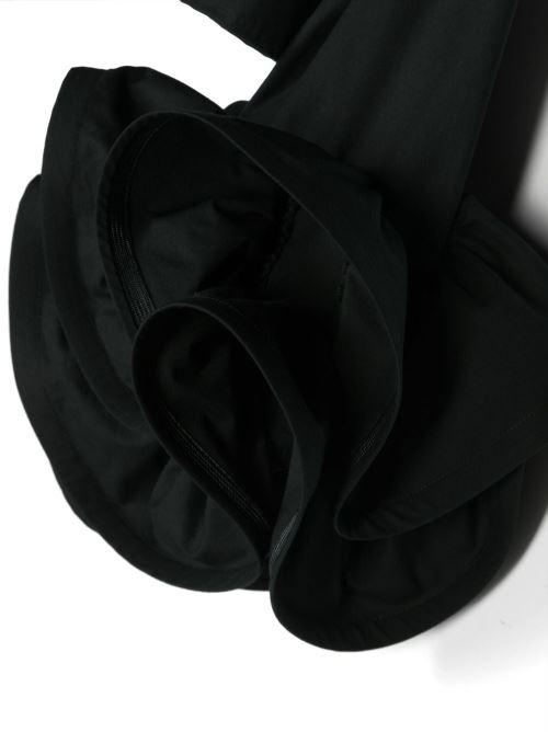 CAMICIA CON MANICHE A VOLANT NERO 