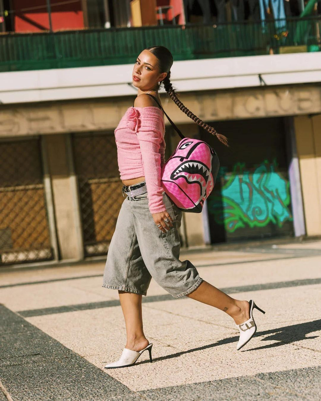 PINK AND BLACK TEAR SIP SAVAGE BACKPACK 910B8276NSZ/PINK SPRAYGROUND