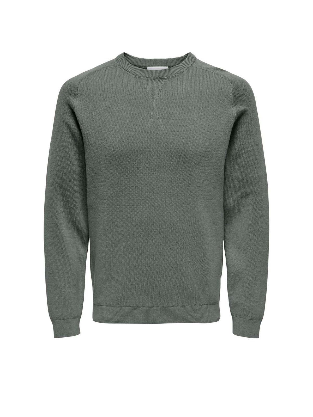 ONSPIN REG 12 CREW KNIT 