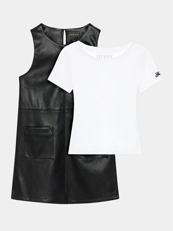 SET SS T-SHIRT + PU SKIRTALL 