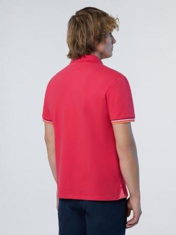 POLO SHORT SLEEVE W/STRIPED ON PLACKET 