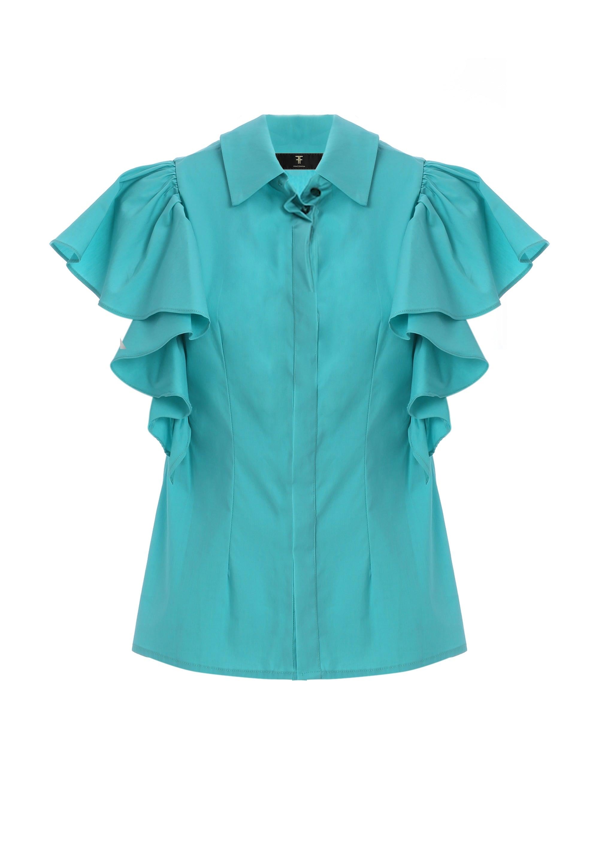 SHIRT TURQUOISE FS24ST6003W52001/268 FRACOMINA