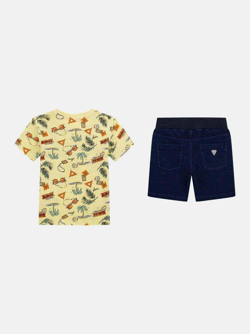 SET SS T-SHIRT+KNITD 