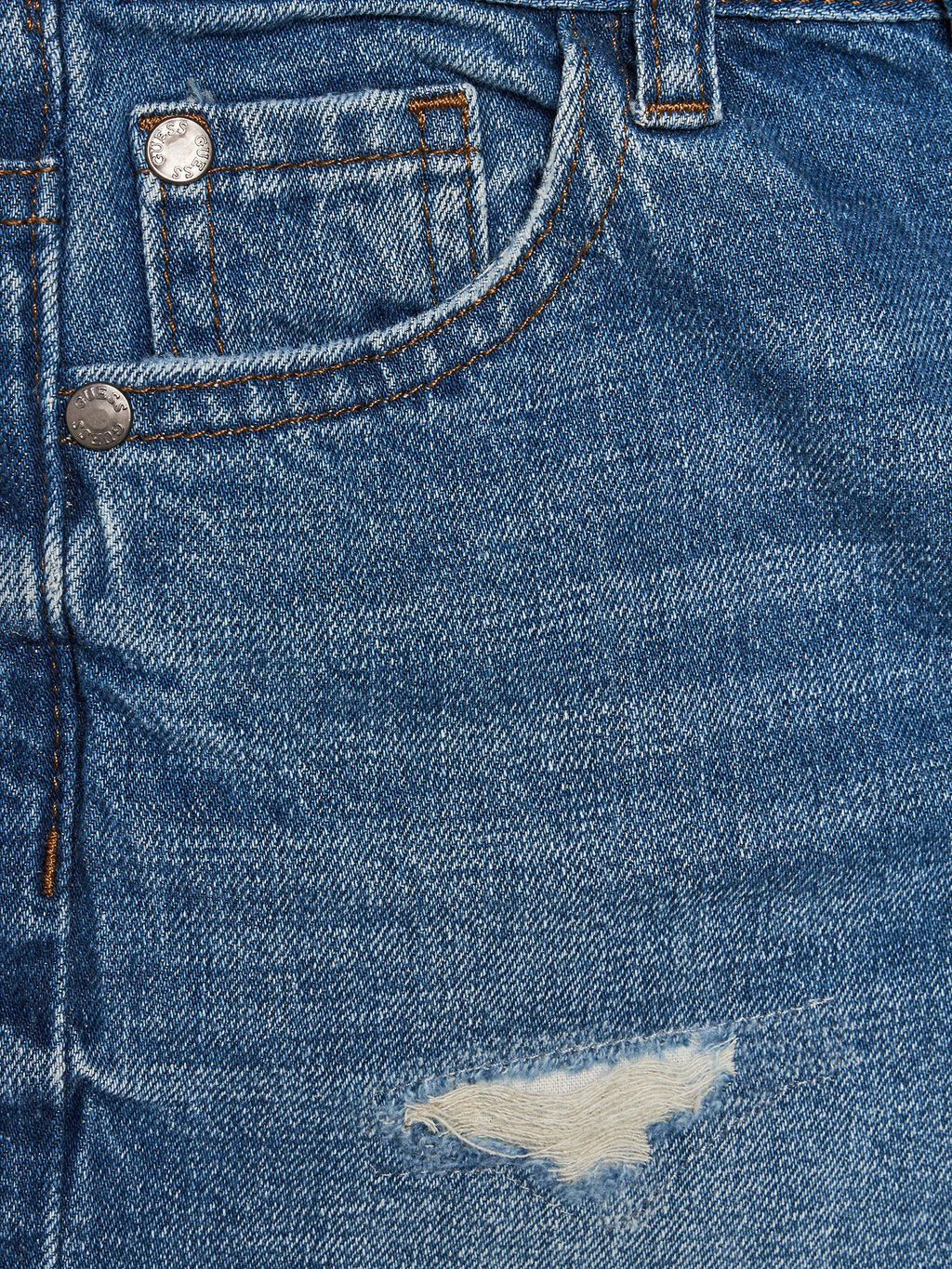 DENIM LINEN SHORTS 
