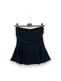 LOVEme Top a fascia con balza e corpetto dietro