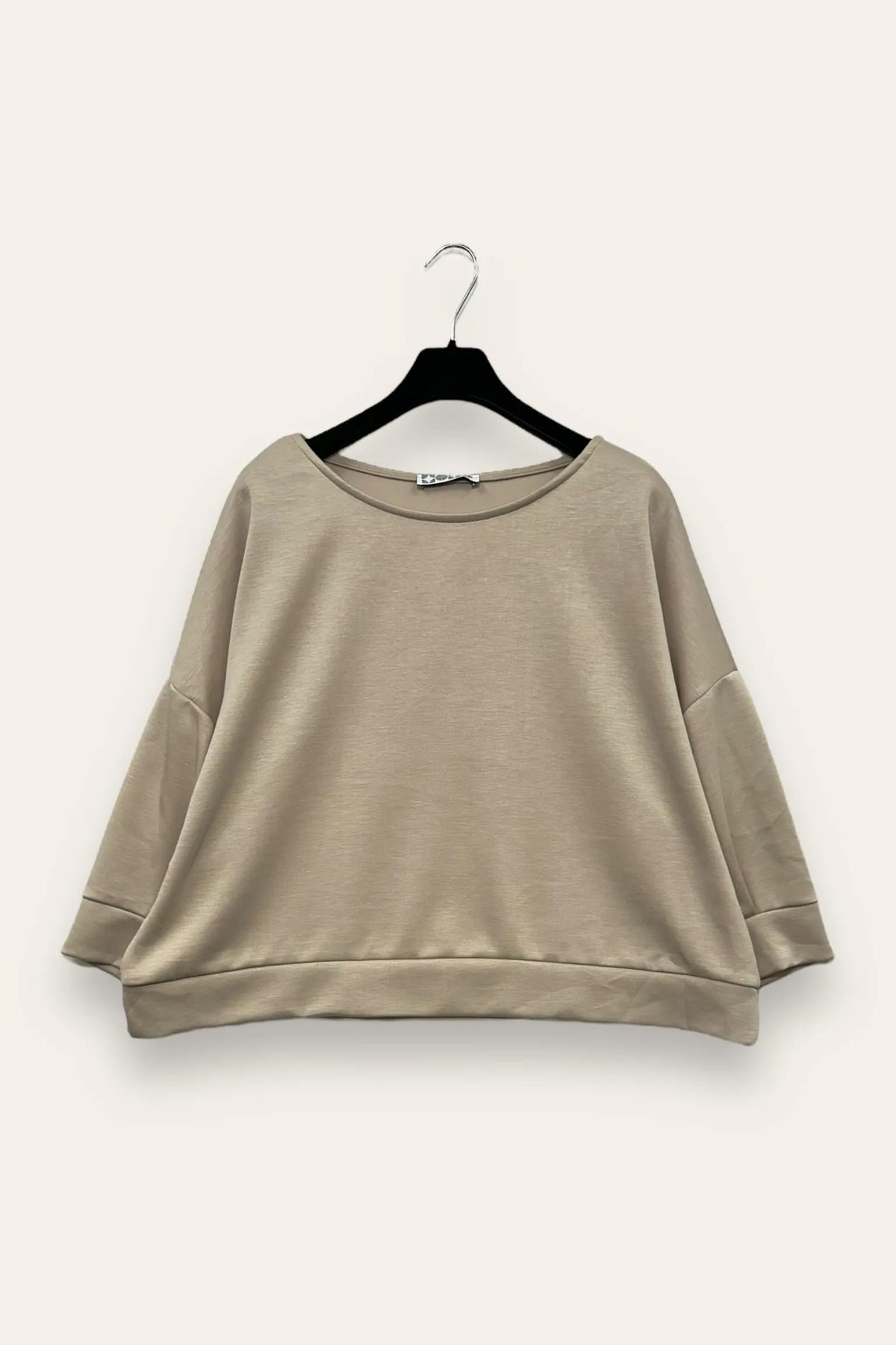 Maglietta in scuba girocollo CL-10674/CL-16959/BEIGE LOVEme