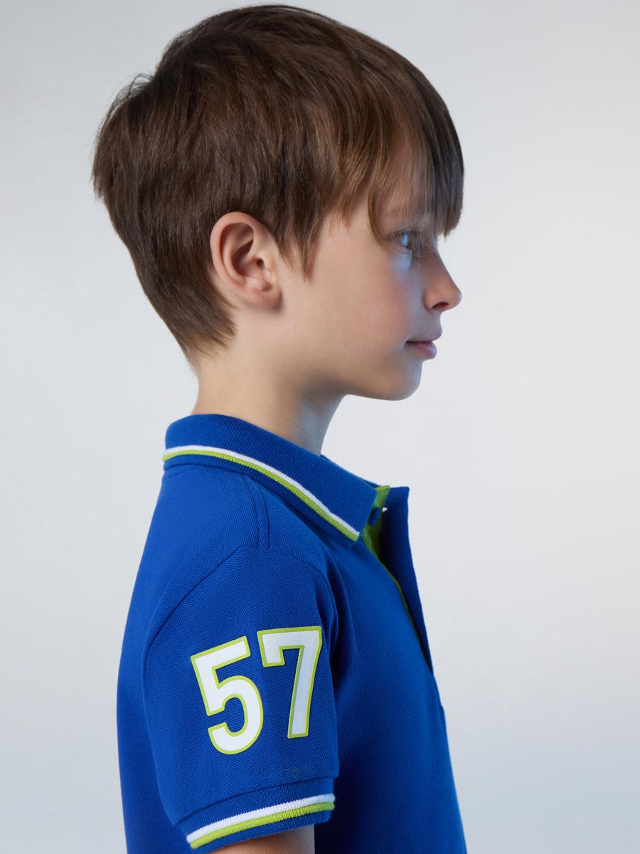 POLO SHORT SLEEVE W/NUMBER APPLICATION ON SLEEVE 