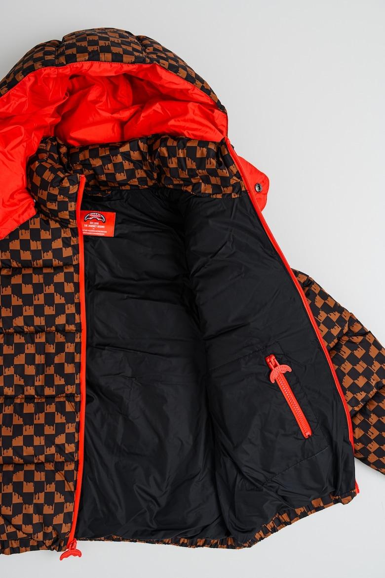 DRIP CHECK DETACH SLEEVE DOWN JKT J SPY1300/BROWN SPRAYGROUND