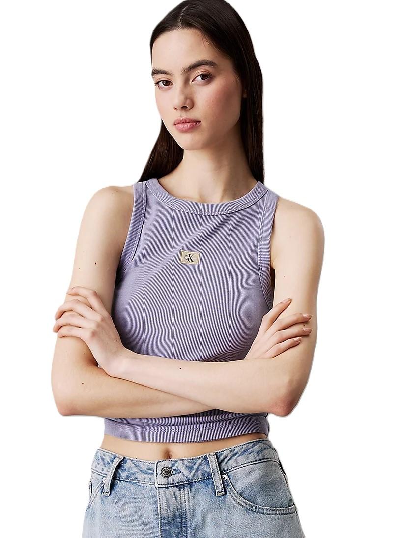 WASHED WOVEN LABEL R J20J225311/VFV CALVIN KLEIN JEANS