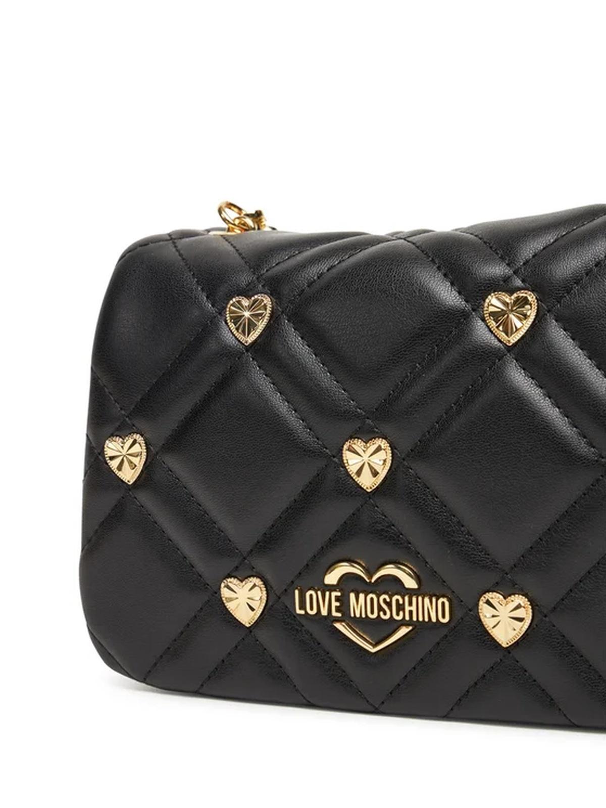 BORSA PU QUILTED GRS NERO +STUDS 