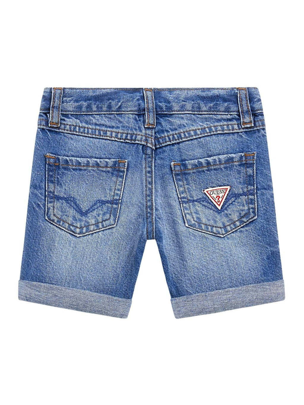 DENIM LINEN SHORTS 
