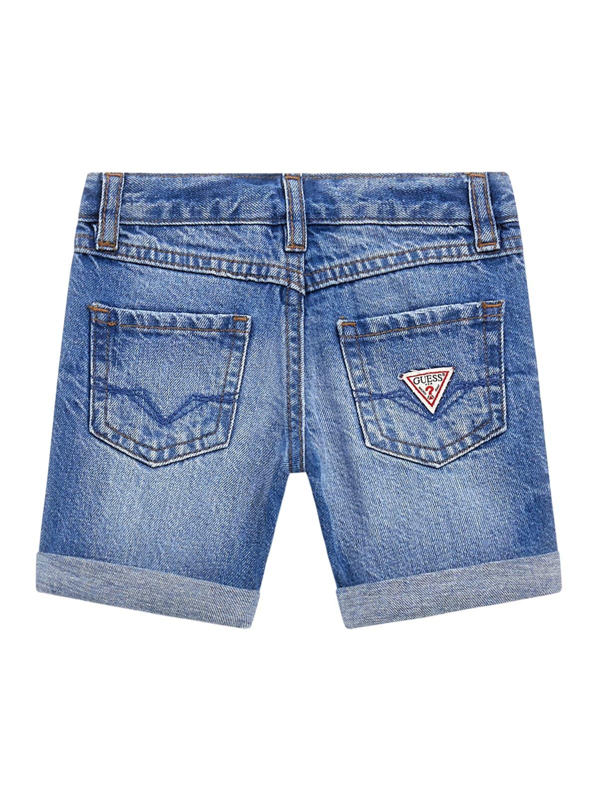 DENIM LINEN SHORTS 