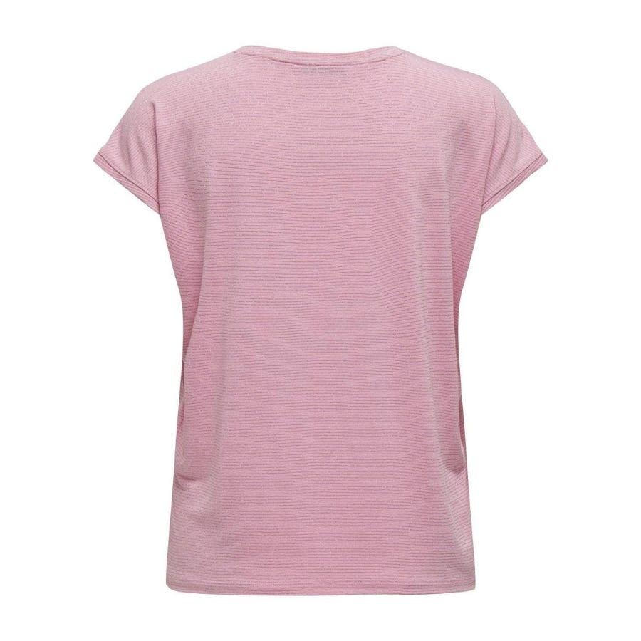 ONLCLAUDIA S/S GLITTER STRIPE TOP JRS 