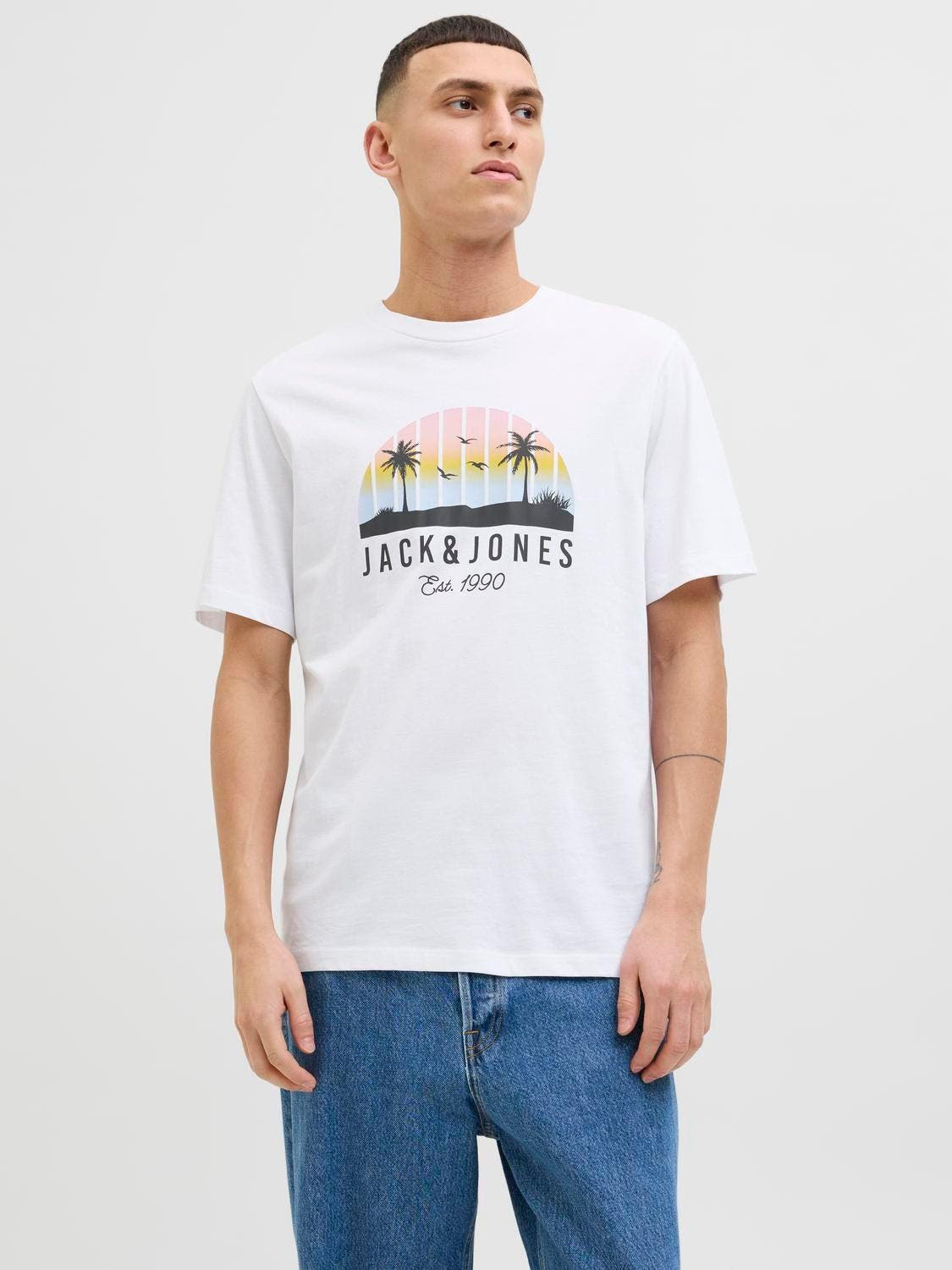 12269418/White JACK AND JONES