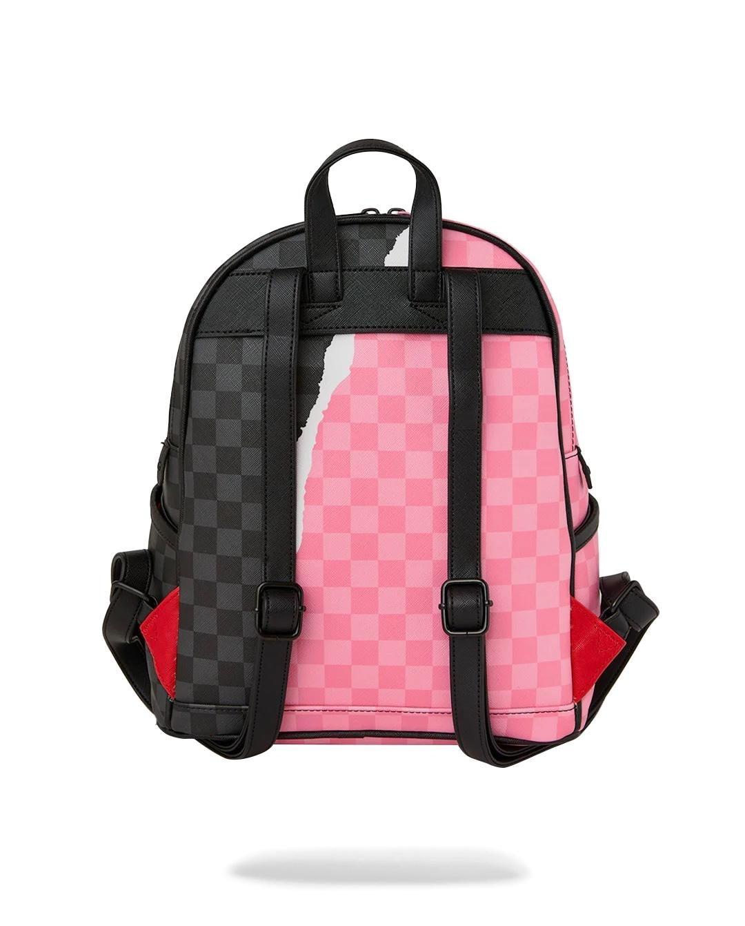 PINK AND BLACK TEAR SIP SAVAGE BACKPACK 
