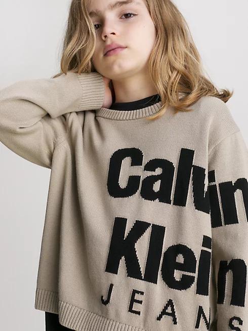 BLOWN-UP LOGO LAYERS SWEATER 
