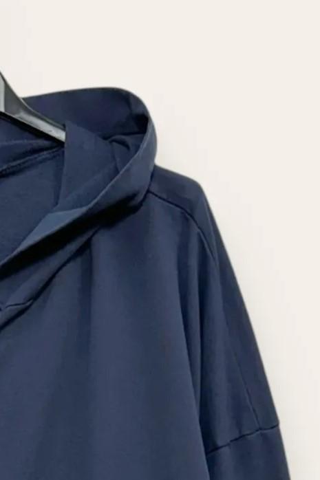 Felpa con zip e cappuccio VA-10682-VA-921265TU/Blu LOVEme