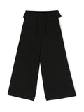 PANTALONE CROPPED CON TASCHE E CHARM GA85 NERO 