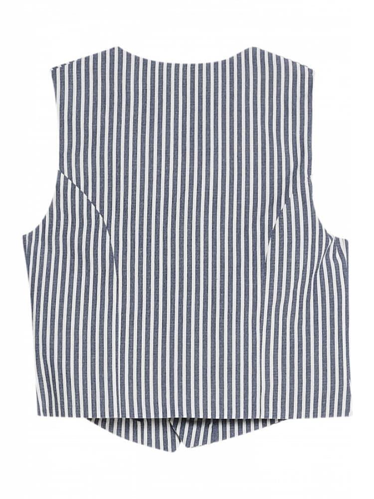 GILET SEERSUCKER RIGHE 