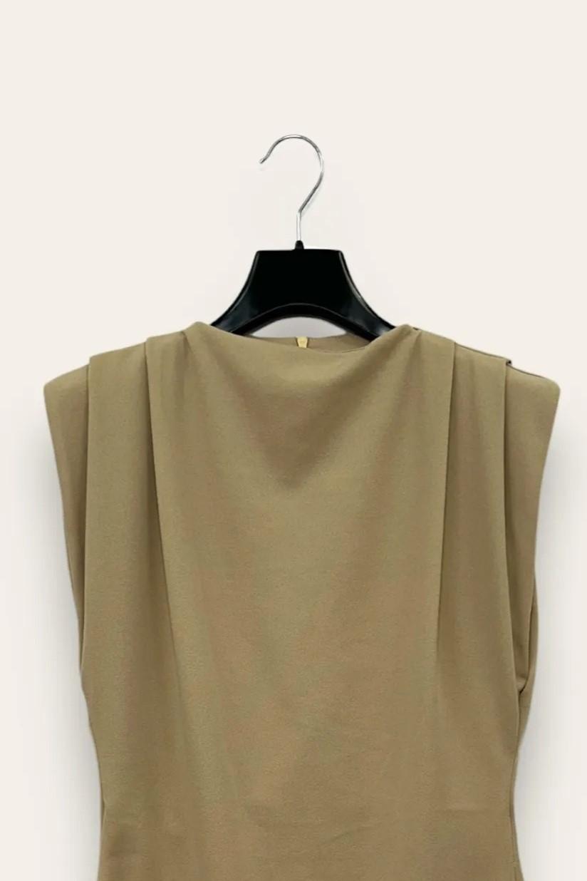 Blusa sagomata asimmetrica in crepe AM-10662-AM-8047/Sabbia LOVEme