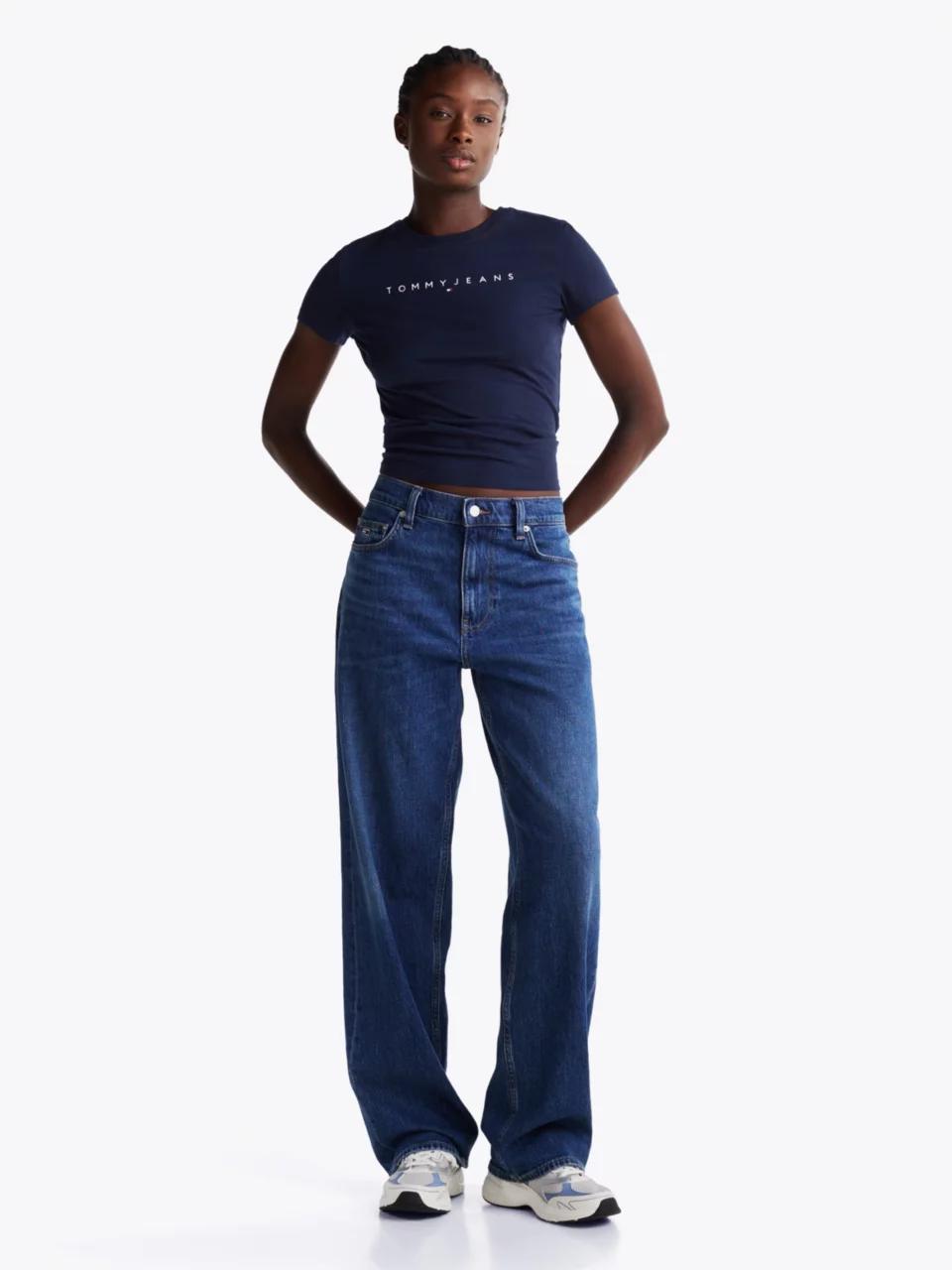 TJW SLIM LINEAR TEE DW0DW18398/C1G TOMMY JEANS
