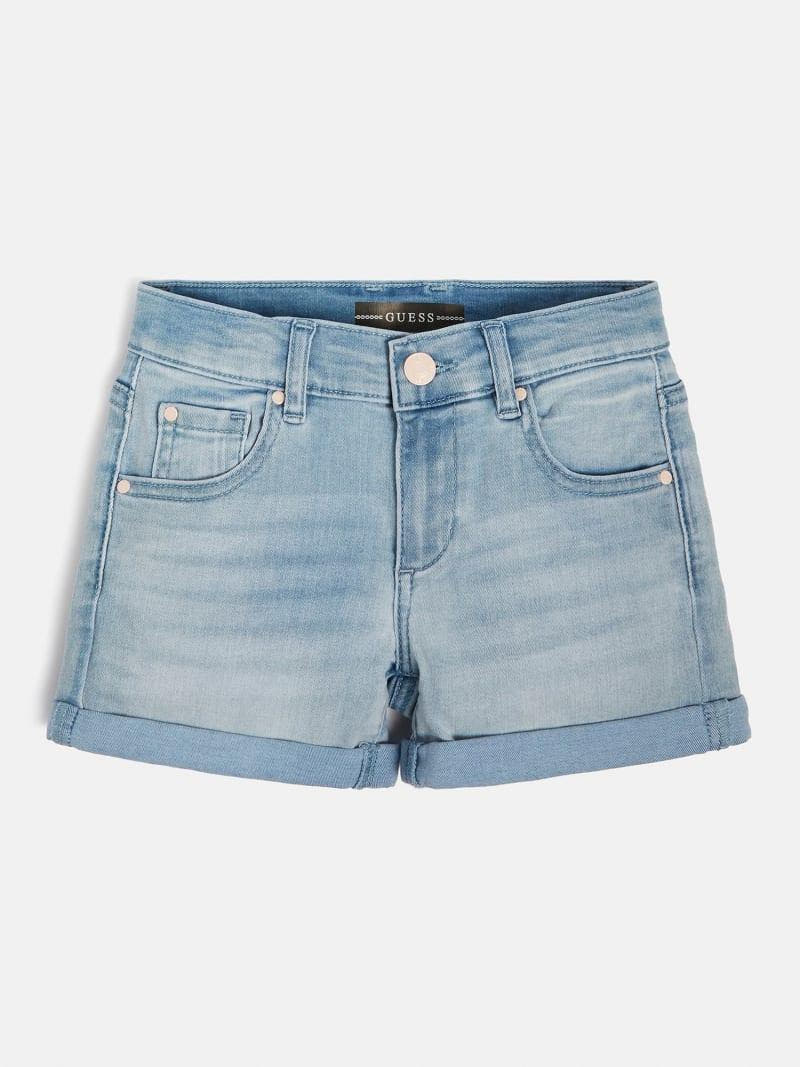 DENIM SHORTS W/STRASS AT BACK 