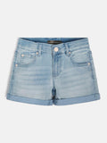 DENIM SHORTS W/STRASS AT BACK 