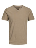 JACK AND JONES JJESPLIT NECK TEE SS NOOS
