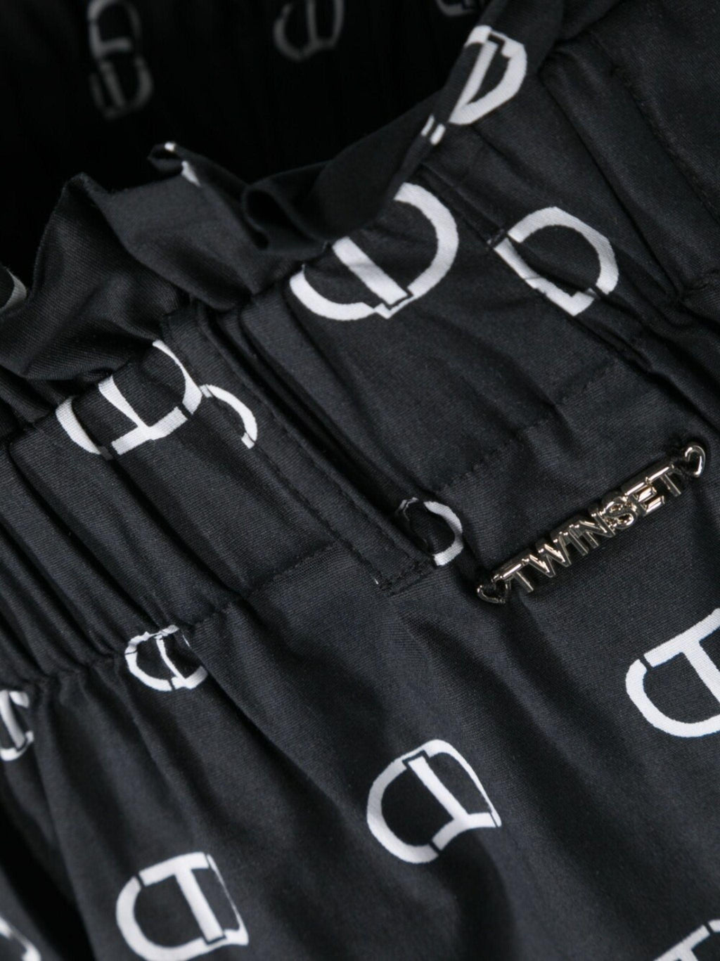 PANTALONE SLOUCKY IN POPELINE ST. "OVAL T" ALLOVER 231GJ2053/10450 TWINSET