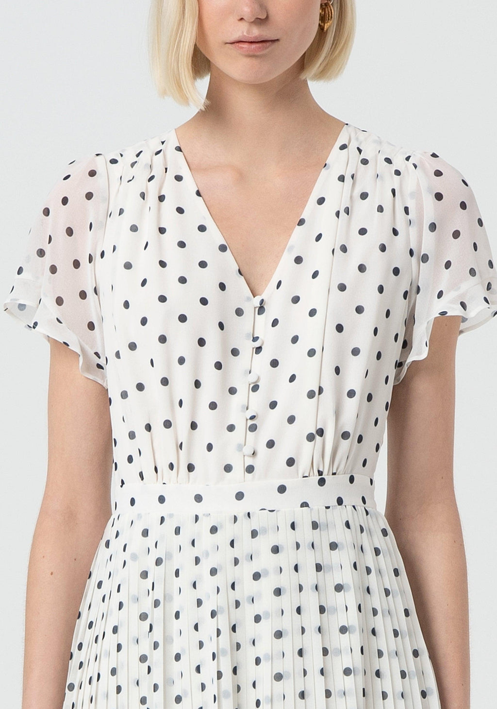 SHORT PRINTED DRESS CREAMBLUE 