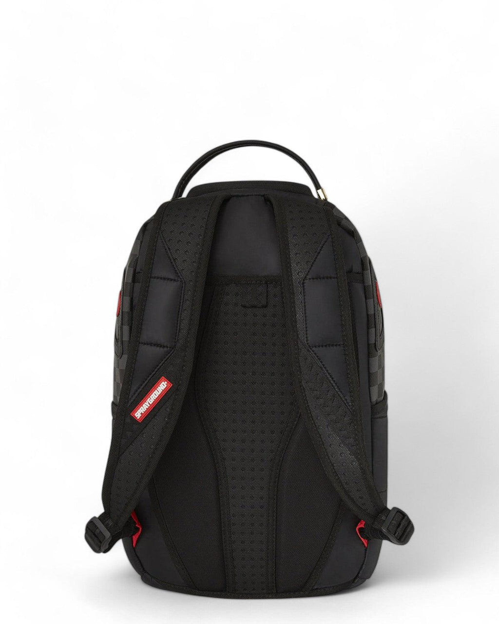 BLACK PUFFER GREY CHECK U BACKPACK 