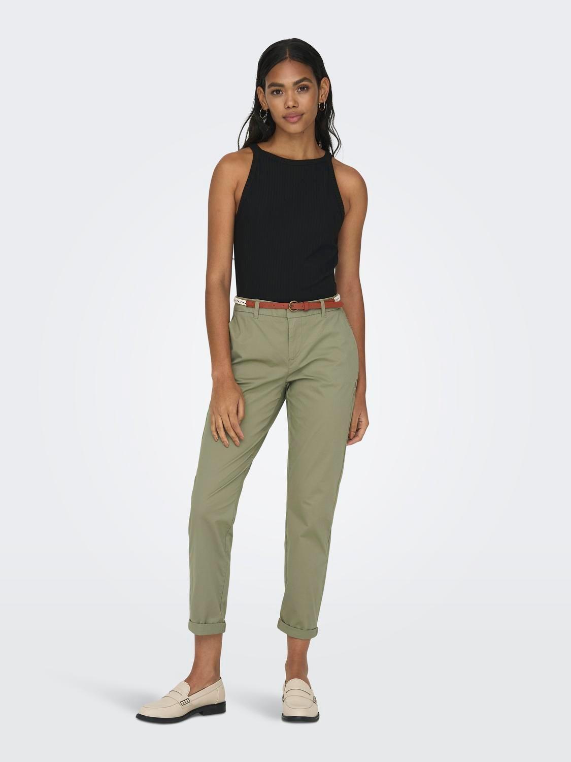 ONLBIANA MW COTTON BELT CHINO PNT NOOS 