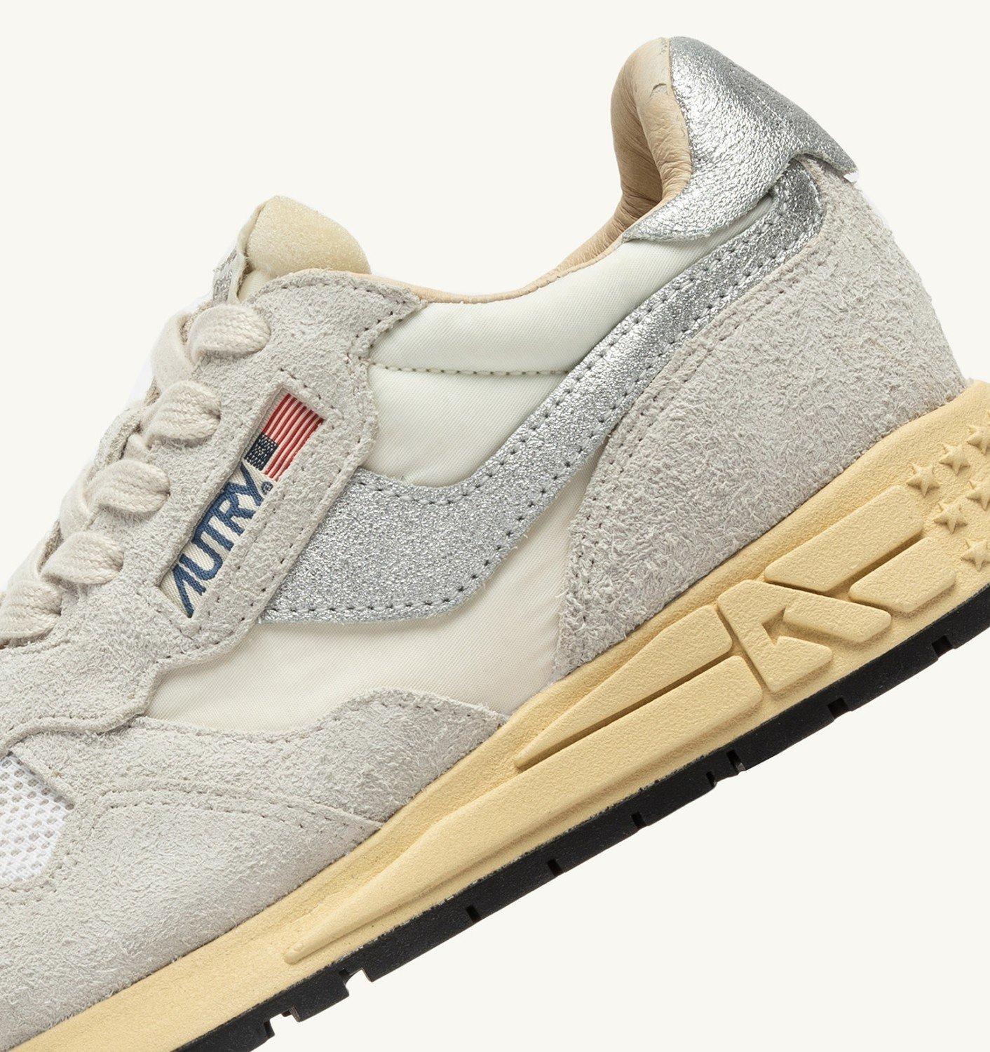 Sneakers Reelwind multicolor in tessuto e pelle scamosciata WWLW-MU01/WHITE-SILVER AUTRY