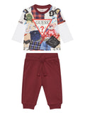 GUESS SET LS T-SHIRT+ACTIVE PANTS