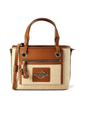 BORSA STRAW+PU CUOIO 