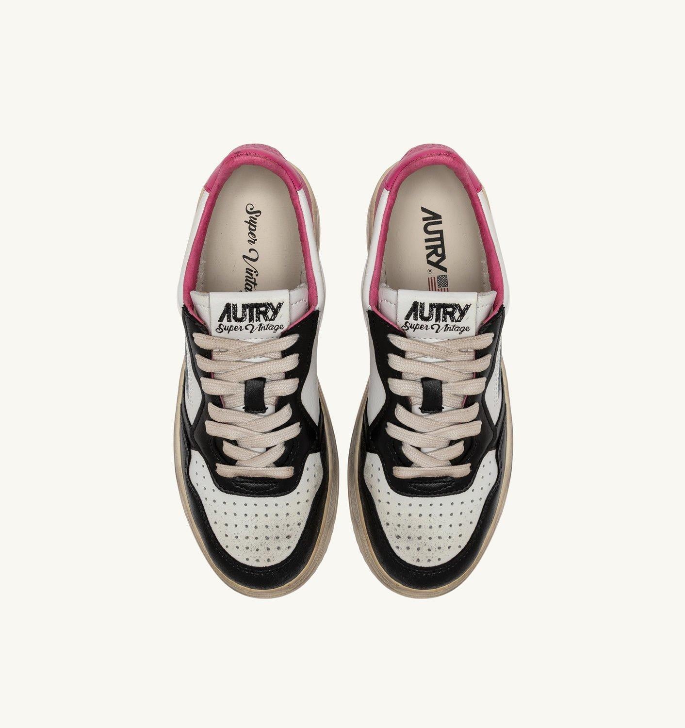SUP VINT LOW WOM - LEAT/LEAT BLK/SHCKPNK AVLW - SV39/SV39 AUTRY