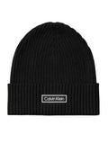 PATCH CHUNKY RIB COTTON BEANIE LV04D8053G/UB1 CALVIN KLEIN