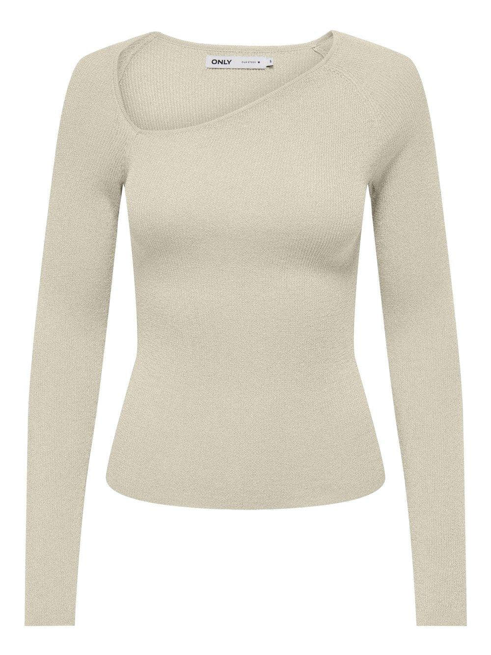 ONLHELGA LS GLITTER ASYMME NECK CC KNT 