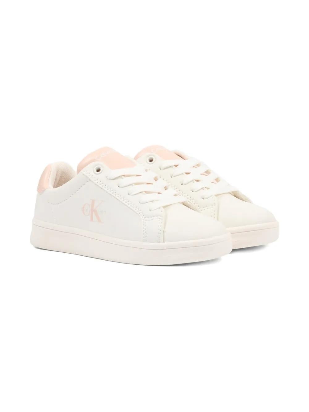 SNEAKER BASSA ALLACCIATA OFF WHITE/NUDE 