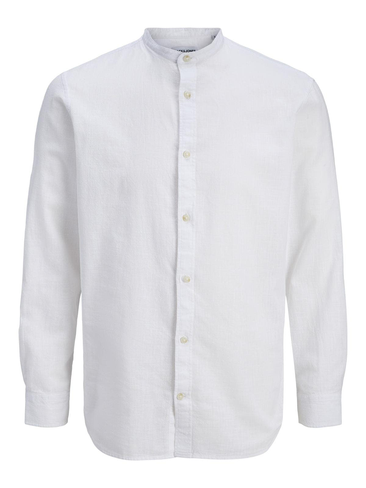 JJESUMMER LINEN BLEND BAND SHIRT L/S SN 