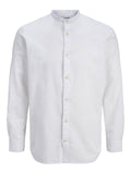 JACK AND JONES JJESUMMER LINEN BLEND BAND SHIRT L/S SN