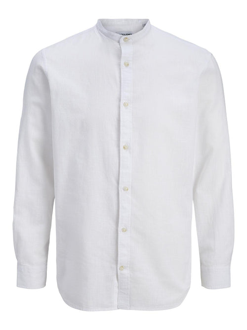 JJESUMMER LINEN BLEND BAND SHIRT L/S SN 
