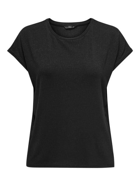 ONLCLAUDIA S/S GLITTER STRIPE TOP JRS 