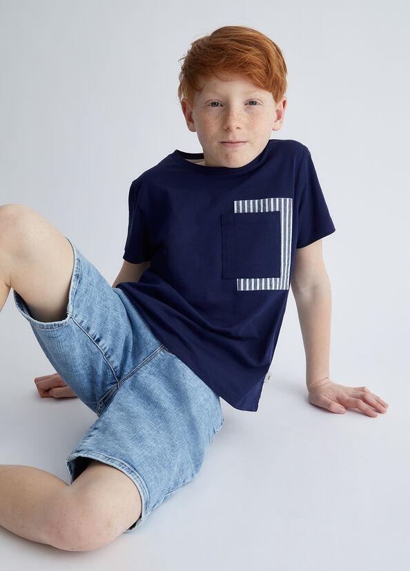 T-SHIRT M/C REGULAR C/TASCHINO 
