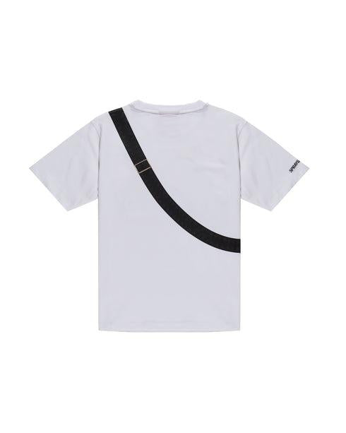 CROSSBODY MONEY BEAR CUT<BR/>REGULAR T-SHIRT WHT 
