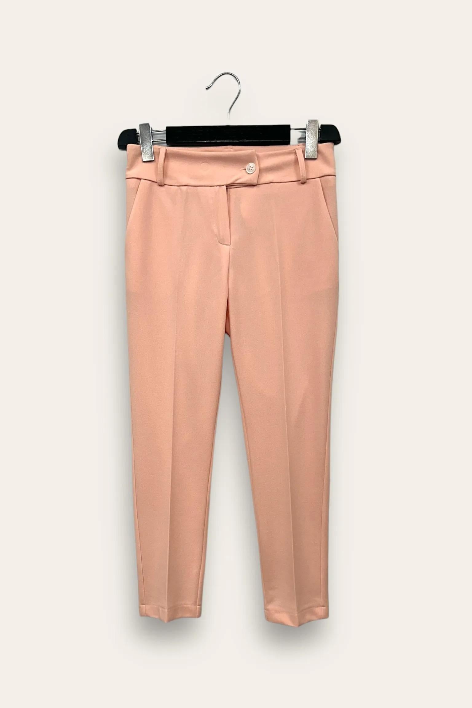 Pantalone a sigaretta in crepe AM-10661-AM-8042/Rosa LOVEme