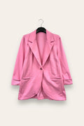 One-button sweatshirt jacket