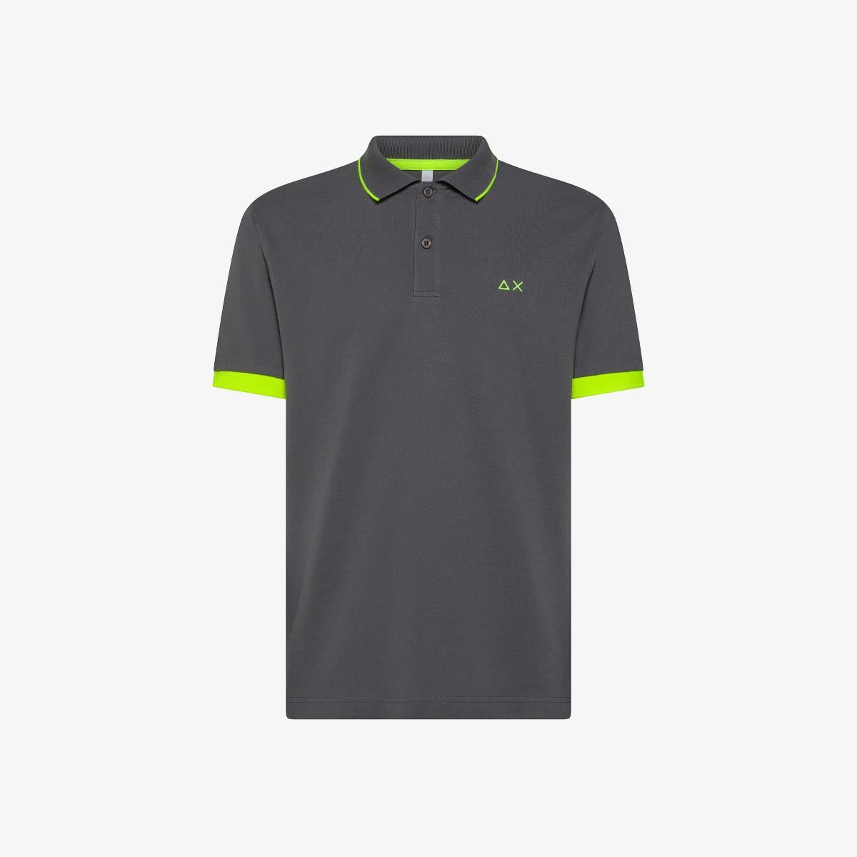 POLO SMALL STRIPE FLUO S/S 